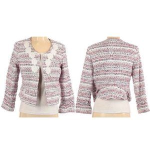 NWT Kate & Rosy Rosette Embroidered Tweed Blazer size Small